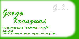 gergo krasznai business card